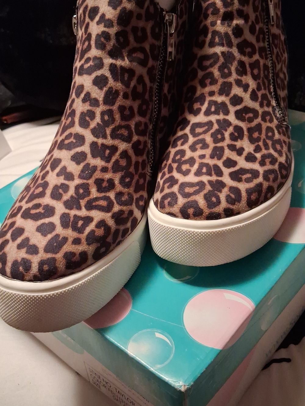 Soda Leopard Print Platform Sneakers - Brown/Black